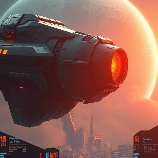 Concept art for 'Echoes of Tomorrow', a futuristic sci-fi series.