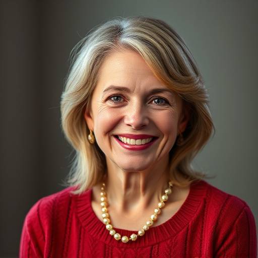 Eleanor Vance, Founder of Starlight Studios, giving a warm smile.
